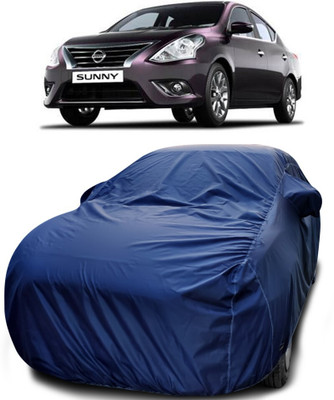 AMVISH Car Cover For Nissan Sunny (With Mirror Pockets)(Blue)