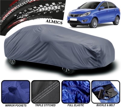 ALMICS Car Cover For Tata Zest (With Mirror Pockets)(Grey)