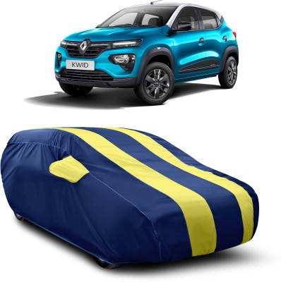 RWT Car Cover For Renault Kwid (With Mirror Pockets)(Blue, Yellow)