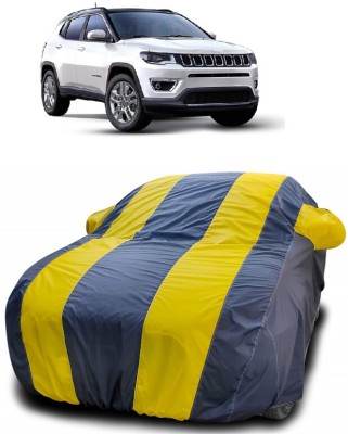 DIGGU Car Cover For Jeep Compass 2.0 Limited Plus AT Diesel (With Mirror Pockets)(Yellow, Blue)