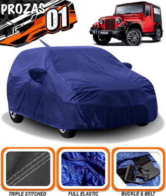 prozas Car Cover For Mahindra Thar (With Mirror Pockets)(Blue)