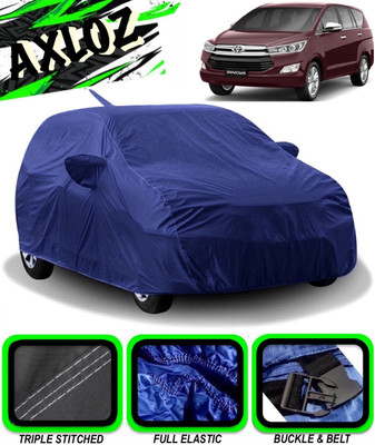 AXLOZ Car Cover For Toyota Innova Crysta (With Mirror Pockets)(Blue)