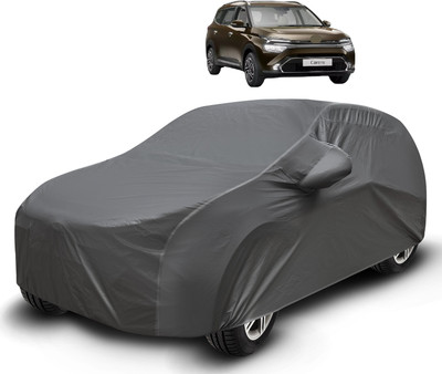 Auto Hub Car Cover For Kia Carens (With Mirror Pockets)(Grey)