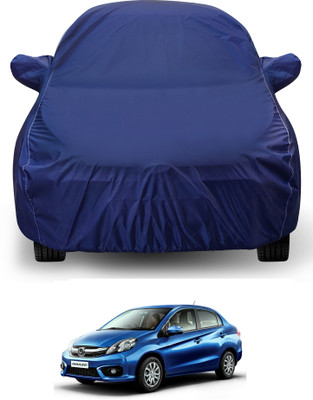 Auto Hub Car Cover For Honda Amaze (With Mirror Pockets)(Blue)