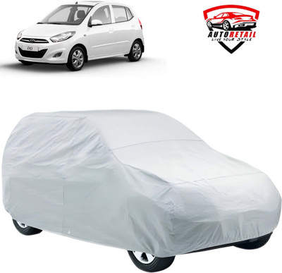 AutoRetail Car Cover For Hyundai i10, i10 1.2L, i10 Era, i10 Magna 1.1L, i10 Sportz 1.1L, i10 Sportz 1.1L LPG (Without Mirror Pockets)(Silver)
