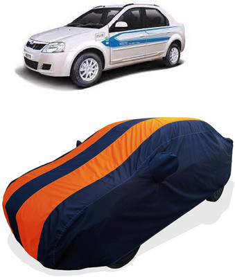Coxtor Car Cover For Mahindra E Verito D2 (With Mirror Pockets)(Orange)