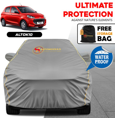 AUTOMOZEXO Car Cover For Maruti Alto K10, Alto K10 LX Petrol, Alto K10 LXI Optional, Alto K10 VXI Option (With Mirror Pockets)(Grey)