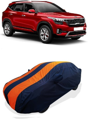 Coxtor Car Cover For Kia Seltos GTX Petrol (With Mirror Pockets)(Orange)