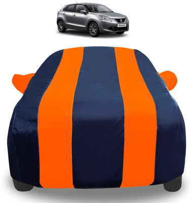 Auto Hub Car Cover For Maruti Suzuki Baleno (With Mirror Pockets)(Orange)