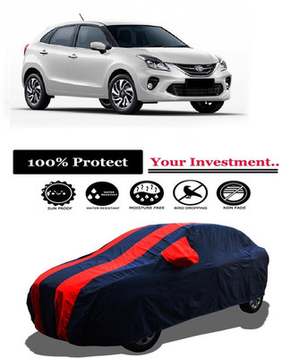 Amexride Car Cover For Toyota Glanza G Hybrid (With Mirror Pockets)(Red)