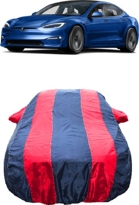 Wegather Car Cover For Tesla Model X Electric(Battery) (With Mirror Pockets)(Red)