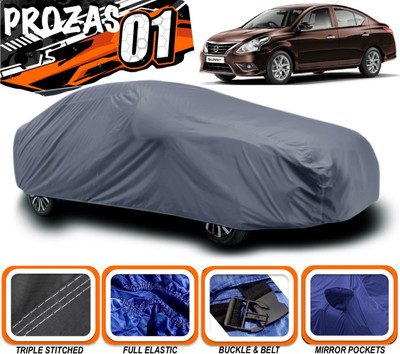 prozas Car Cover For Nissan Sunny (With Mirror Pockets)(Grey)