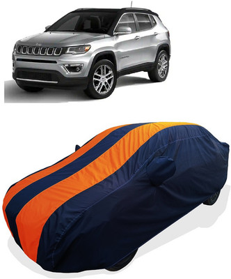 Coxtor Car Cover For Jeep Compass 1.4 Limited Option Petrol (With Mirror Pockets)(Orange)