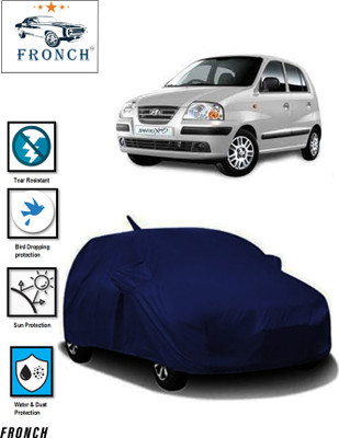 FRONCH Car Cover For Hyundai Santro (With Mirror Pockets)(Blue)