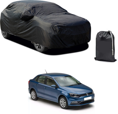PAGORA Car Cover For Volkswagen Ameo (With Mirror Pockets)(Black)