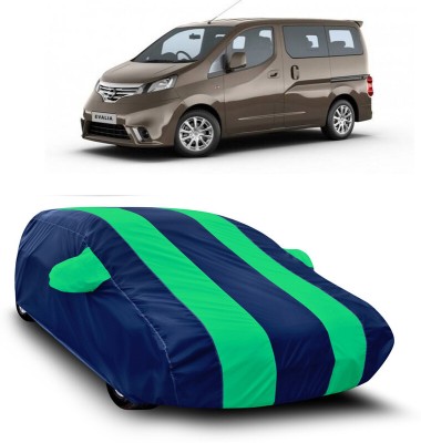 Genipap Car Cover For Nissan Evalia (With Mirror Pockets)(Blue, Green)