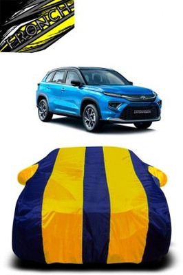 FRONCH Car Cover For Toyota Urban Cruiser (With Mirror Pockets)(Yellow, Blue)