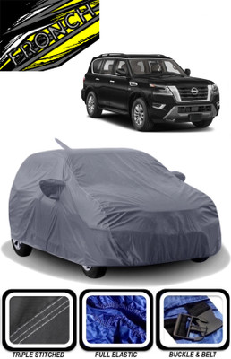 FRONCH Car Cover For Nissan Armada 5.6 V8 2WD 5AT (317 HP), Armada 5.6 V8 5AT 4WD (305 HP) (With Mirror Pockets)(Grey)
