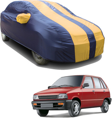 SS FOR YOUR SMART NEEDS Car Cover For Maruti 800 AC Uniq (With Mirror Pockets)(Blue, Yellow)