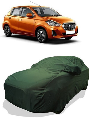 Coxtor Car Cover For Datsun GO T (With Mirror Pockets)(Green)