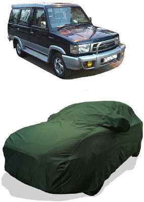 Coxtor Car Cover For Toyota Qualis GS C5 (With Mirror Pockets)(Green)