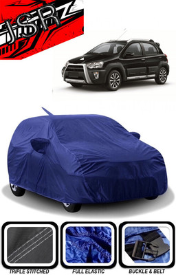 J S R Car Cover For Toyota Etios Cross 1.4L GD (With Mirror Pockets)(Blue)