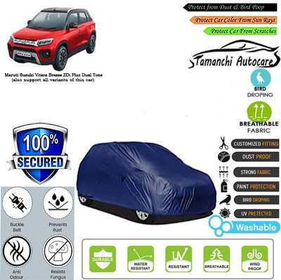 Tamanchi Autocare Car Cover For Maruti Suzuki Vitara Brezza ZDi Plus Dual Tone(Blue)