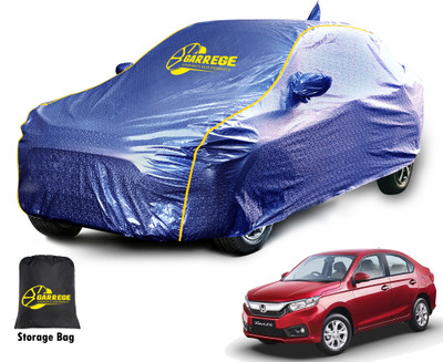 GARREGE Car Cover For Honda Amaze (With Mirror Pockets)(Blue, For 2018, 2019, 2020, 2021, 2022, 2023, 2024 Models)