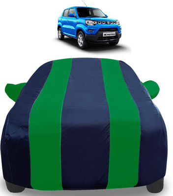 Auto Hub Car Cover For Maruti Suzuki S-Presso (With Mirror Pockets)(Green, Blue)