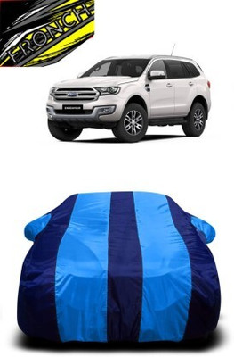 FRONCH Car Cover For Ford Endeavour (With Mirror Pockets)(Blue)