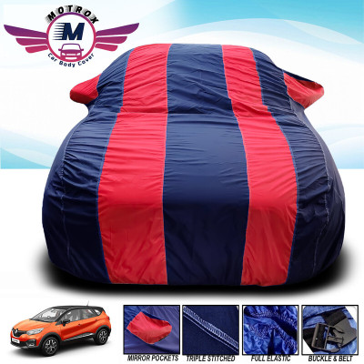 MoTRoX Car Cover For Honda Brio (With Mirror Pockets)(Red, Blue)