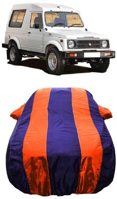 Wegather Car Cover For Maruti Suzuki Gypsy King (With Mirror Pockets)(Orange)