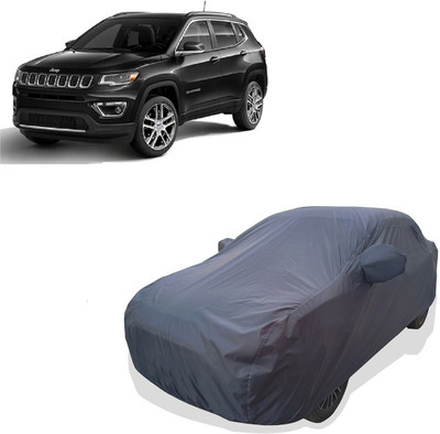 Tricway Car Cover For Jeep Compass 1.4 Limited Option Black Petrol (With Mirror Pockets)(Grey)