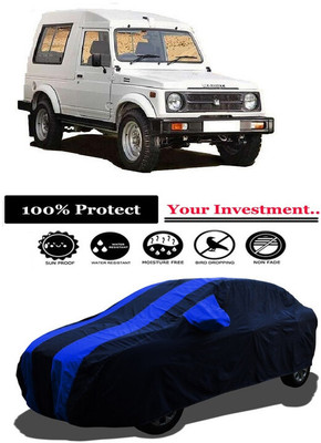 Amexride Car Cover For Maruti Suzuki Gypsy King (With Mirror Pockets)(Multicolor)