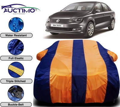 AUCTIMO Car Cover For Volkswagen Vento (With Mirror Pockets)(Multicolor)