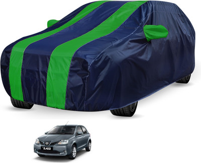 Auto Hub Car Cover For Toyota Etios Liva (Without Mirror Pockets)(Black, Green)