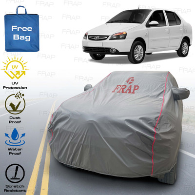 Frap Car Cover For Tata Indigo, Indigo CS, Indigo DLS, Indigo eCS (With Mirror Pockets)(Grey, Red)