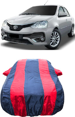 Wegather Car Cover For Toyota Platinum Etios 1.4 VXD (With Mirror Pockets)(Red)