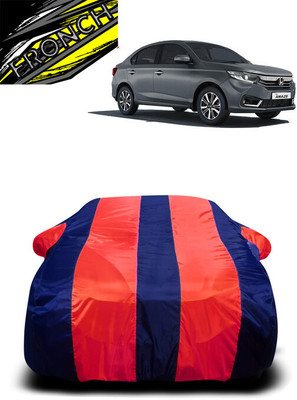 FRONCH Car Cover For Honda Amaze SX i-DTEC (With Mirror Pockets)(Red, Blue)