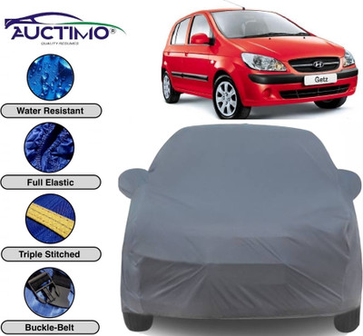 AUCTIMO Car Cover For Hyundai Getz (With Mirror Pockets)(Grey)