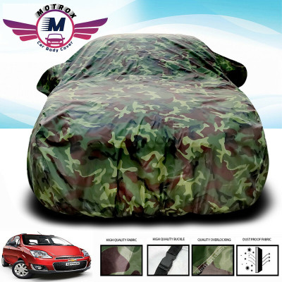 MoTRoX Car Cover For Chevrolet Spark (Without Mirror Pockets)(Green)