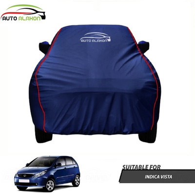 AUTO ALAXON Car Cover For Tata Indica Vista (With Mirror Pockets)(Blue)