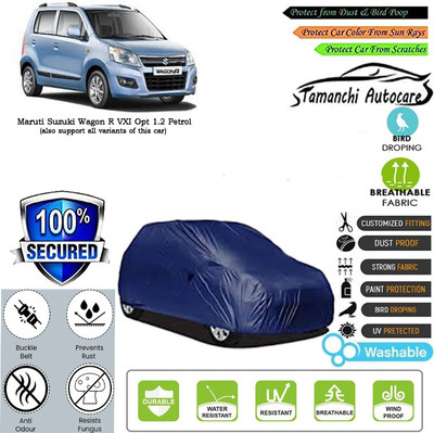 Tamanchi Autocare Car Cover For Maruti Suzuki Wagon R VXI Opt 1.2 Petrol(Blue)