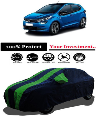 Amexride Car Cover For Tata Altroz XM Diesel (With Mirror Pockets)(Green)