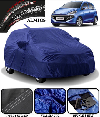 ALMICS Car Cover For Hyundai Santro 1.0i (With Mirror Pockets)(Blue)