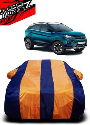 J S R Car Cover For Tata Nexon (With Mirror Pockets)(Orange, Blue)