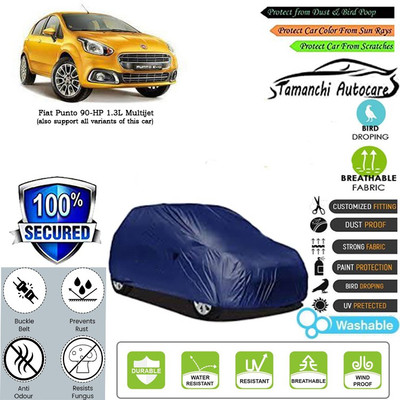 Tamanchi Autocare Car Cover For Fiat Punto 90-HP 1.3L Multijet(Blue)