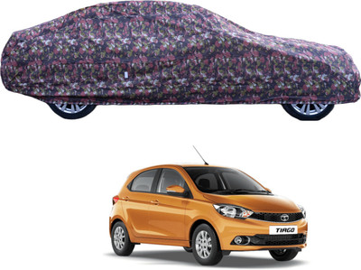 Auto Hub Car Cover For Tata Tiago (With Mirror Pockets)(Green)