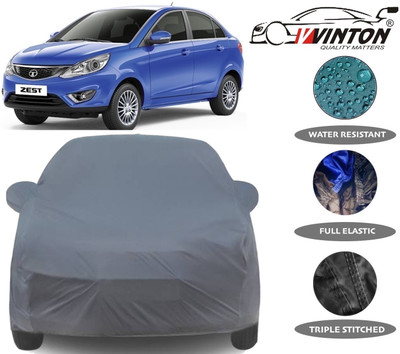 V VINTON Car Cover For Tata Zest (With Mirror Pockets)(Grey)