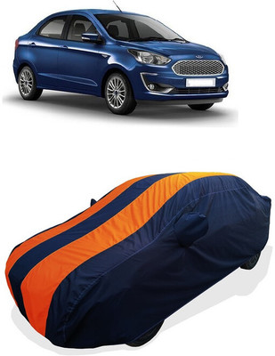 Coxtor Car Cover For Ford Figo Aspire Ambiente Petrol (With Mirror Pockets)(Orange)